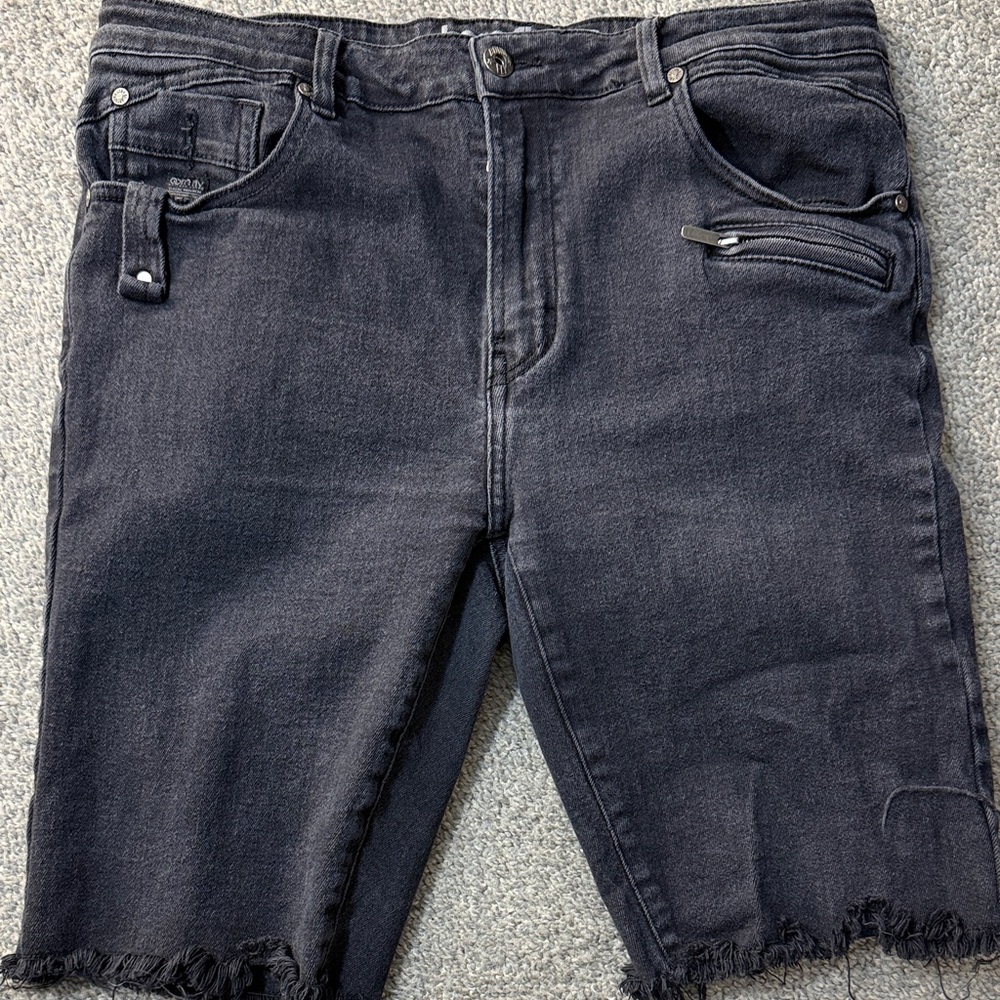 Men's Black Jean Shorts